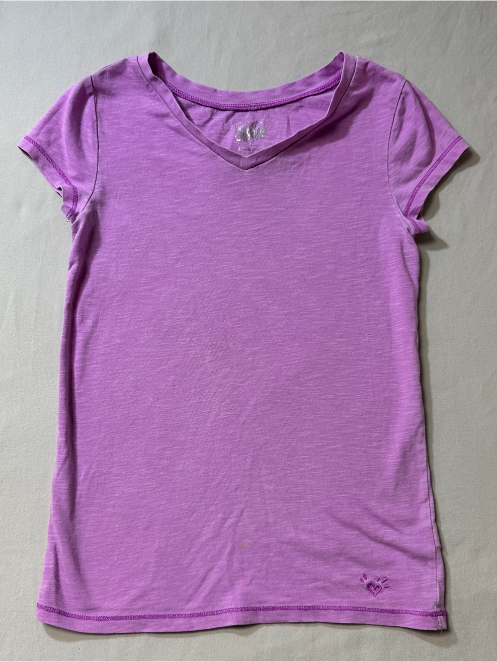 Lavender Purple Shirt Girl’s 10 Top Short Sleeve Tee Shirt T-Shirt Basic Summer